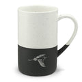 Speckled Ceramic Mug — 13oz Engraved Heron in Flight
