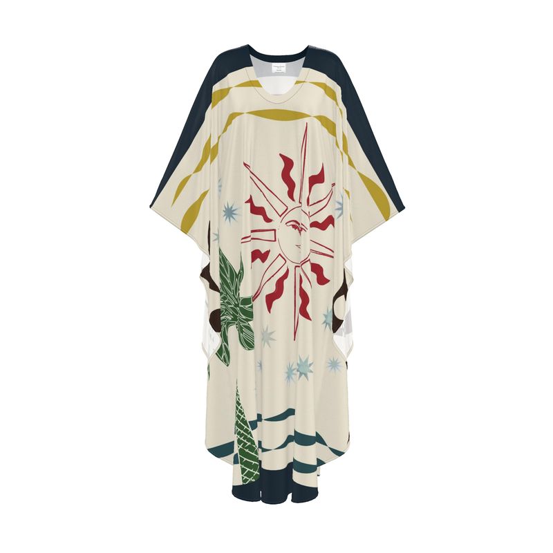 Chestnut and Jewel Silk Celestial Kaftan