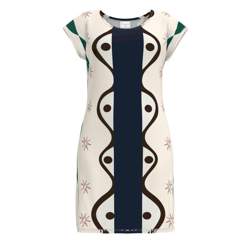 Chestnut and Jewel Jersey Mini Dress