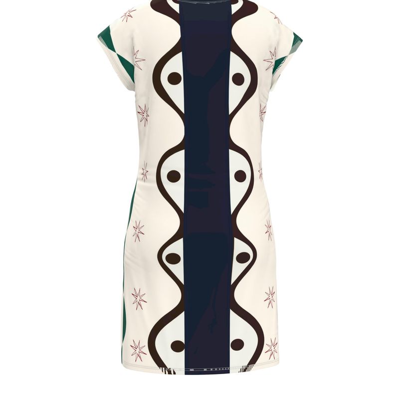 Chestnut and Jewel Jersey Mini Dress