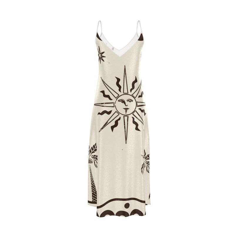 Chestnut Celestial Slip Dress Maxi