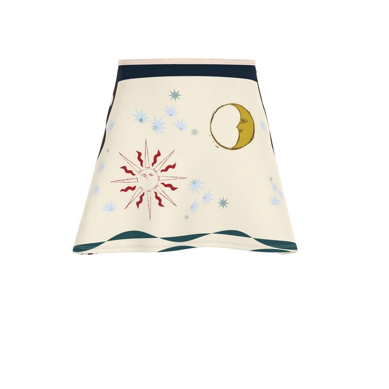 Sol et Lune Celestial Print Mini Skirt