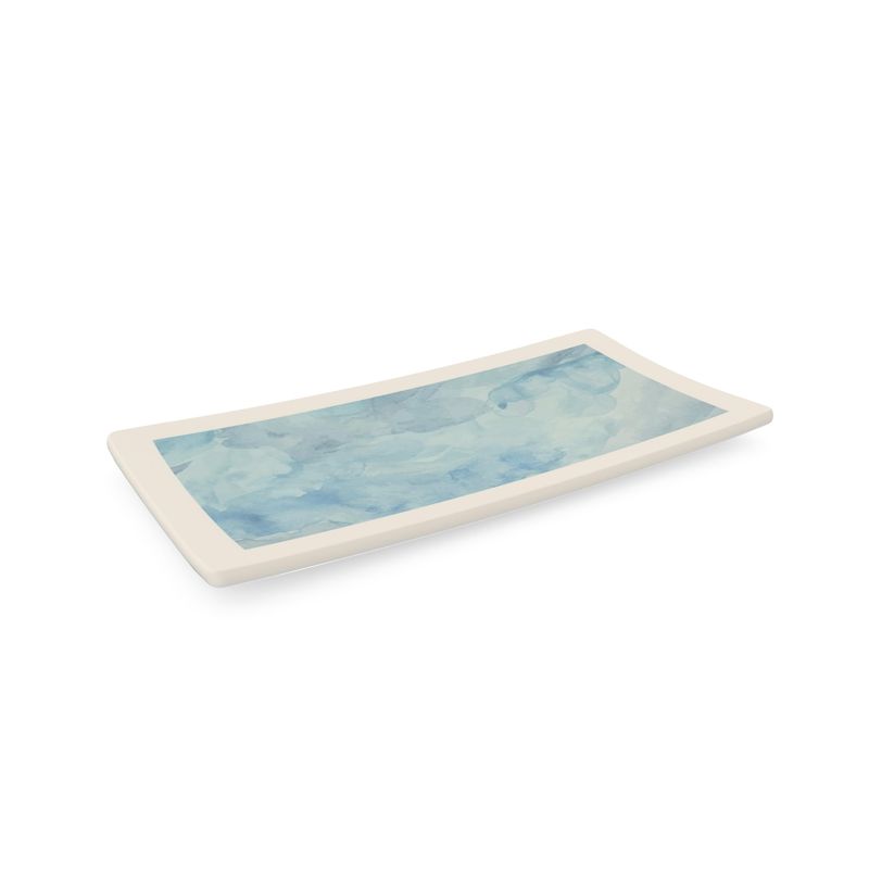 Abstract Watercolor Bone China Tray