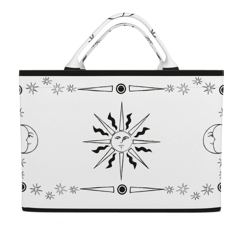 Black & White Celestial Tote Bag