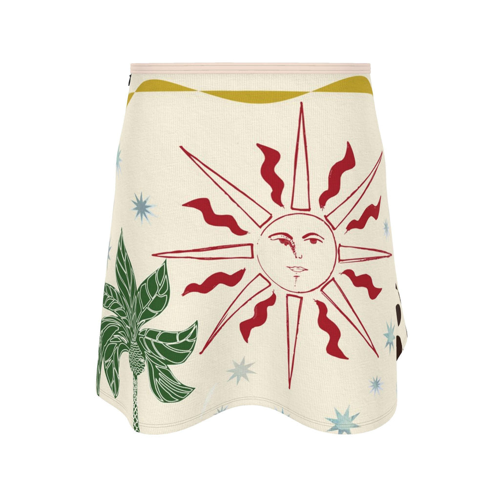 Palm Celestial Knit Mini Skirt