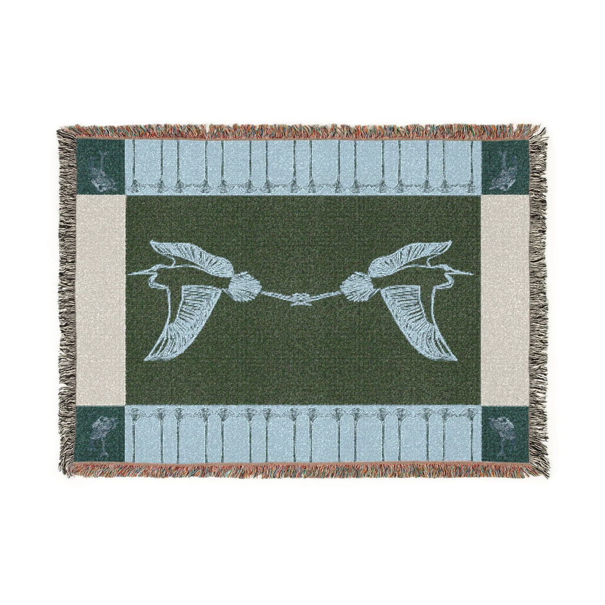 Heron & Papyrus Cotton Woven Blanket