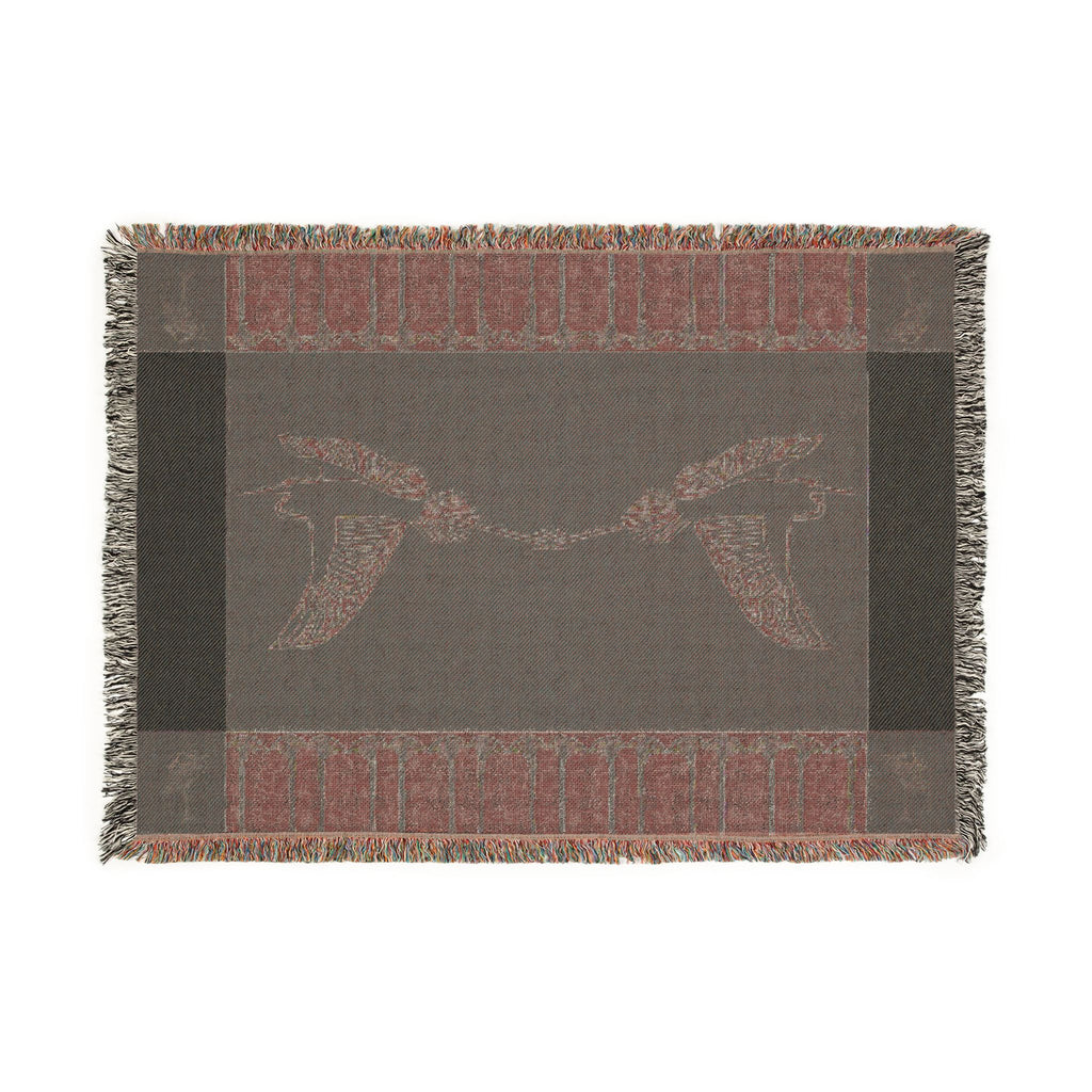 Heron & Papyrus Cotton Woven Blanket
