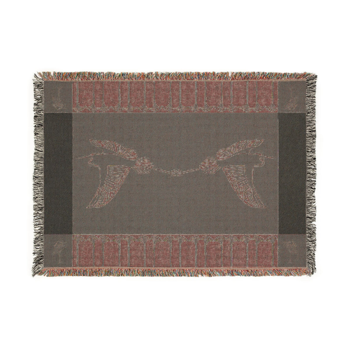 Heron & Papyrus Cotton Woven Blanket