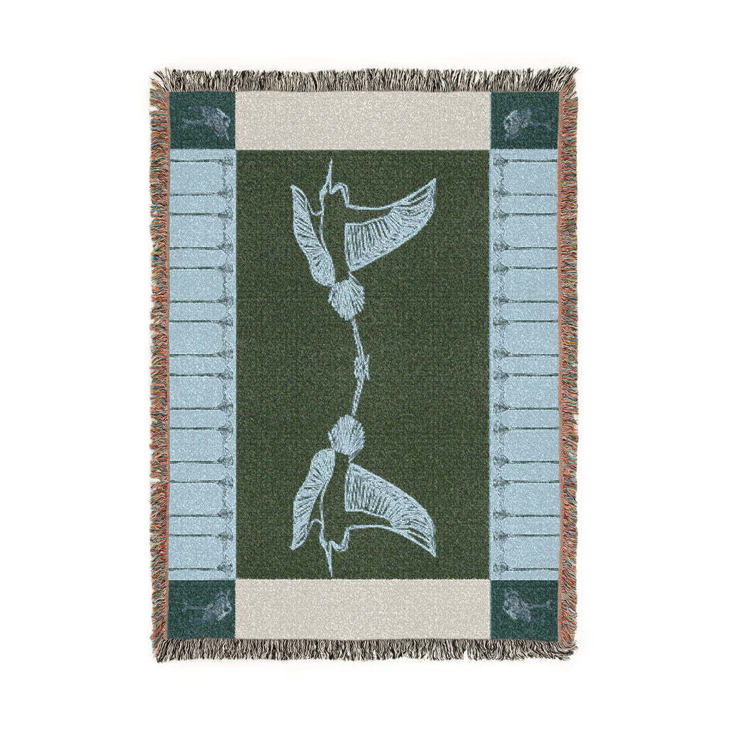 Heron & Papyrus Cotton Woven Blanket