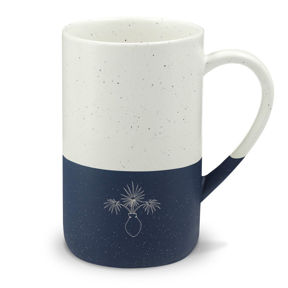 Speckled Ceramic Mug — 13oz Engraved Palmetto in Urn