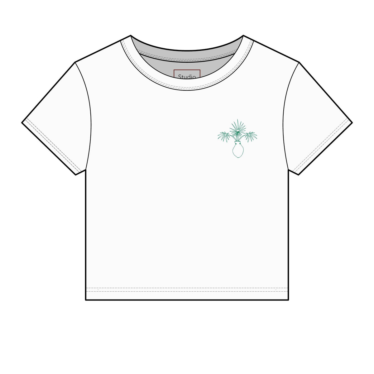 Palmetto in Urn Bijou Tee