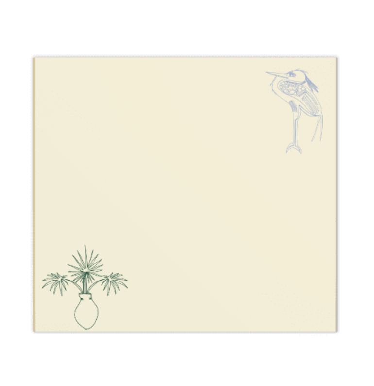 Heron and Palmetto Notepad