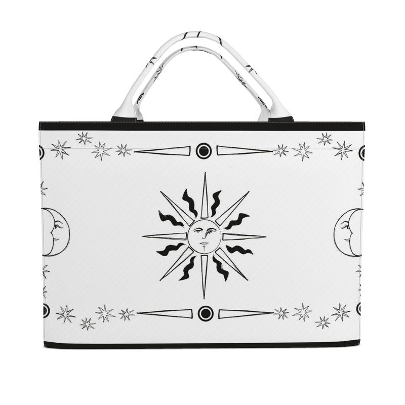 Black & White Celestial Tote Bag