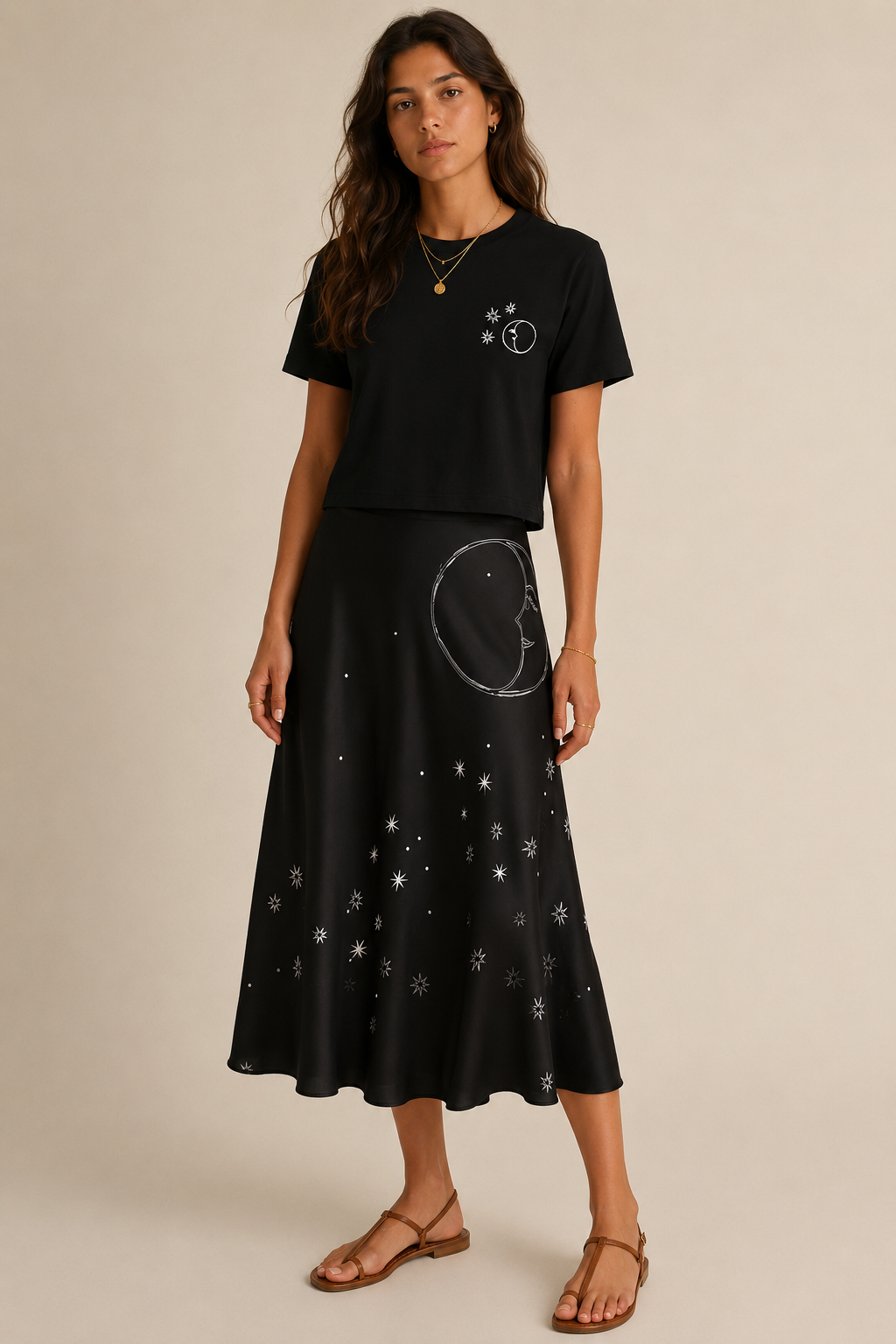 La Lune et Les Etoiles Bijou Tee