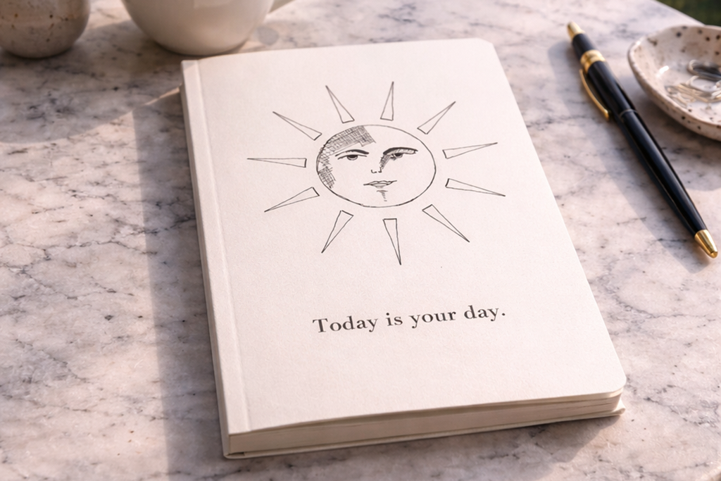 Black & White Celestial Art Notebook- Softcover Luxury Journal