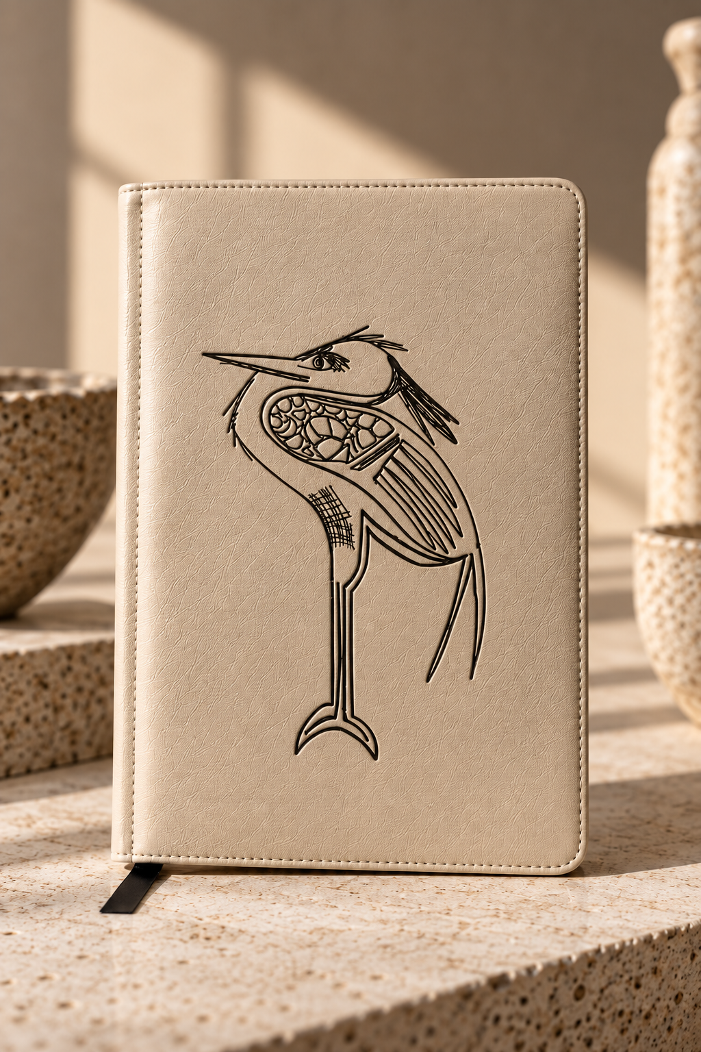 Engraved Vegan Leather Journal — Heron & Papyrus Engraving