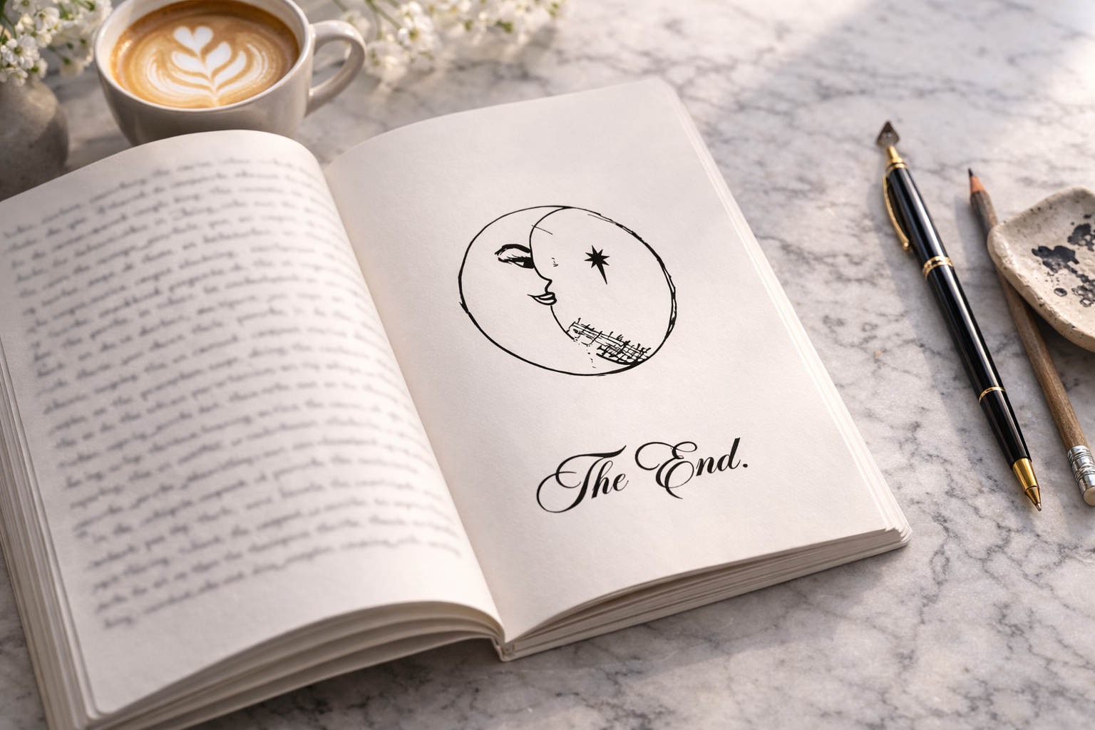 Black & White Abstract Art Notebook-Luxury Softcover Journal