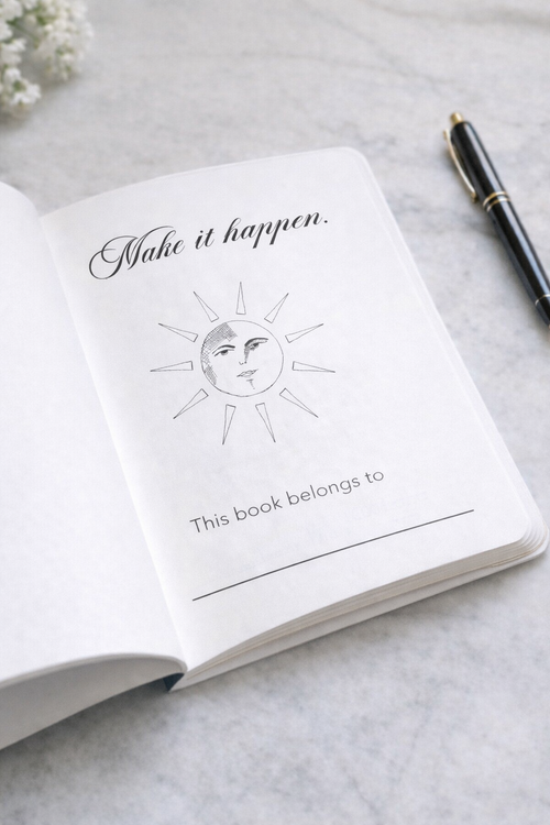 Black & White Abstract Art Notebook-Luxury Softcover Journal