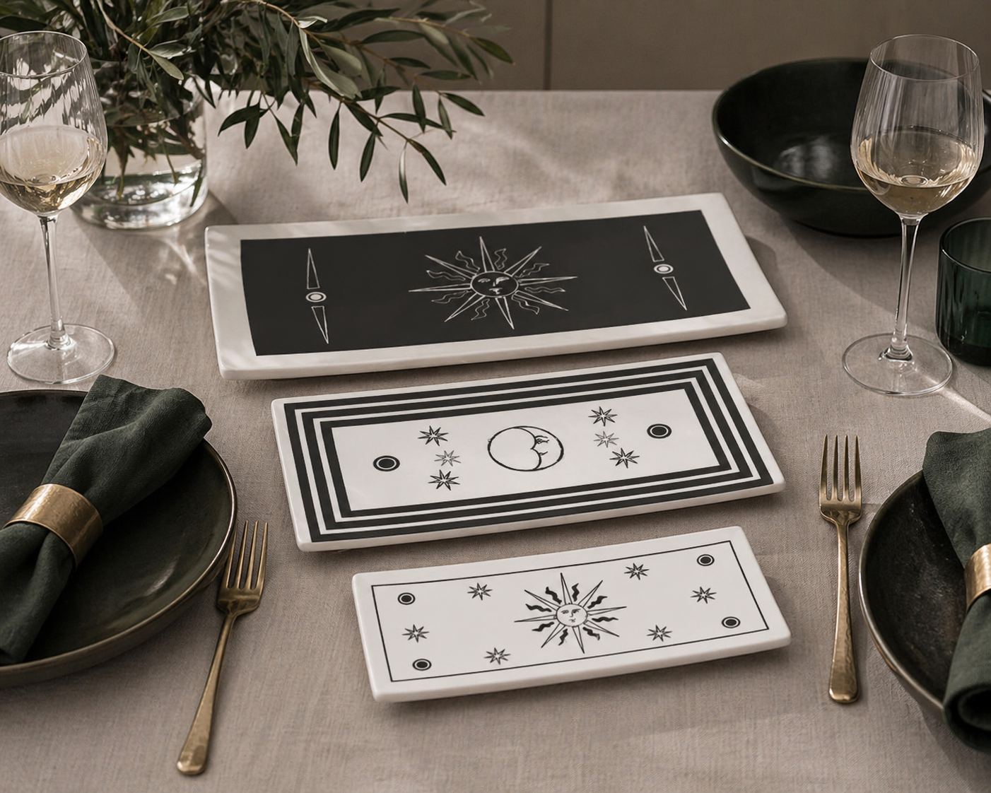 Lune Celestial Bone China Tray
