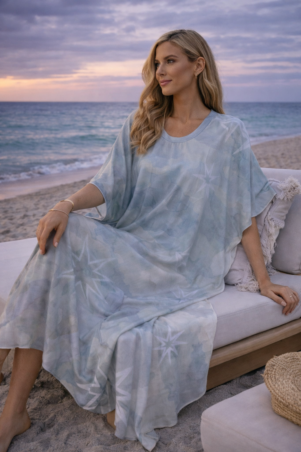 Sea Stars Silk Kaftan