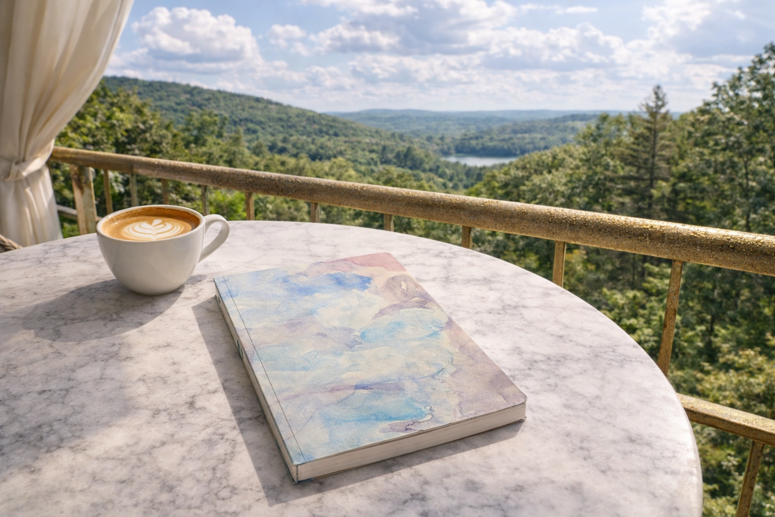 Watercolor Cloud Notebook- Softcover Luxury Journal